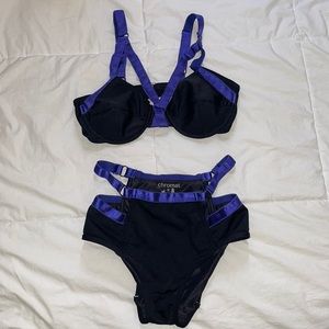 Designer Chromat bathing suit top and bottom